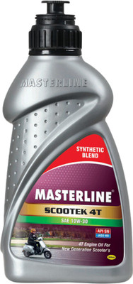 MASTERLINE LUBRICANTS Scooter 4T SAE 10W/30 SN Mineral Engine Oil(800 ml, Pack of 1)