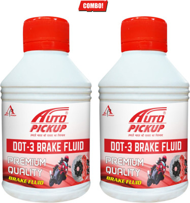 AUTO PICKUP Premium Quality 1+1 Combo of 2 Heavy-Duty 100ml Brake Fluid Brake Oil(100 ml, Pack of 2)