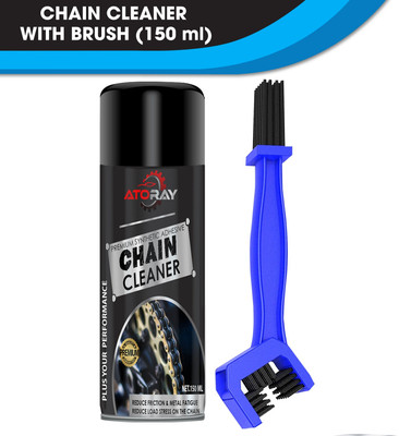 Atoray Premium Bike Chain Cleaner / Degreaser Spray For Motorbike & Bicycle | With Cleaning Brush | Shines & Protects | Prevent Chain Breakage | Noise Chain Oil(150 ml, Pack of 2)