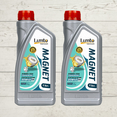 LUMTO PREMIUM 20W40 1L P2 for Bike Petrol Engine Oil for Four Stroke Bikes Conventional Engine Oil(2000 ml)