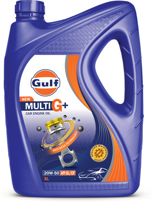 Gulf MULTI G+ 20W50 4 Wheeler Passenger Car High Performance Engine Oil(3 L)