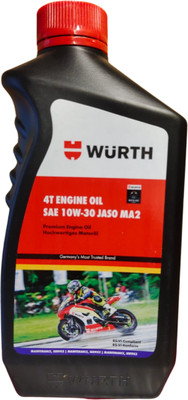 Wurth SAE 10W-30 API SL/JASO MA2 BS-VI High Performance Engine Oil(1000 ml)