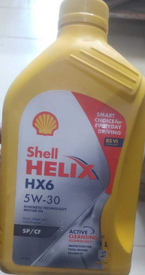 Shell Helix HX6- 5W30 Semi Synthetic Shell Helix 5W30 Semi Synthetic Synthetic Blend Engine Oil(1 L, Pack of 1)