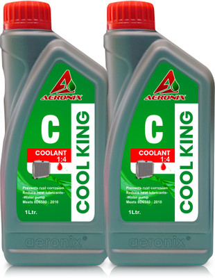 Aeronix Coolking 1:4 Heavy Duty Long Life radiator coolant water Coolant(2 L, Pack of 2)