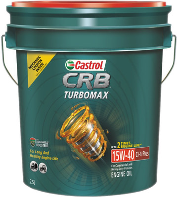 Castrol CRB TURBOMAX 15W-40 CI-4 Plus Multi-Grade Engine Oil(7.5 L, Pack of 1)