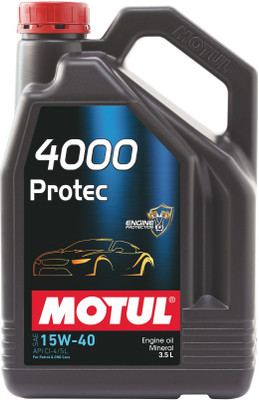 MOTUL 4000 Protec 15W-40 (3.5L) API CI-4/SL Mineral Engine Oil Mineral Engine Oil(3.5 L)
