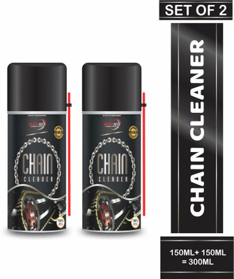 Moto Genius Combo of Bike Chain Cleaner / Degreaser Spray For Motorbike and Bicycle | Cleans | Shines & Protects Chain Oil(300 ml, Pack of 2)