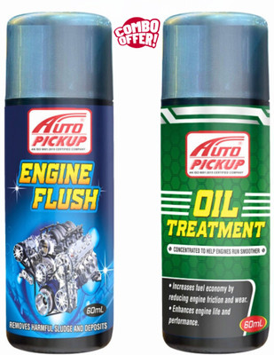 AUTO PICKUP Combo of Engine Flush And Oil Treatment 60 ML(Set of 2) Only for Bikes. Engine Cleaner(120 ml)