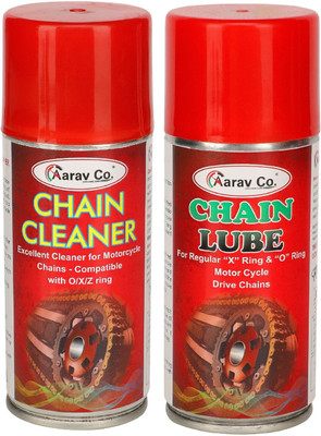 AARAV CO. Chain Lube Spray 150ml & Chain Cleaner Spray 150ml Chain Oil(300 ml, Pack of 2)