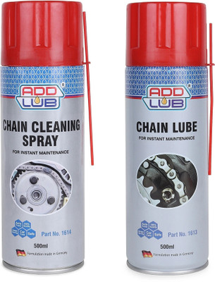 ADDLUB Premium Quality Chain Cleaner and Chain Lube Combo 500ML chain lube and cleaner Chain Oil(500 ml, Pack of 2)