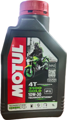 MOTUL 4T 3100 GOLD 10W-30 1LTR Synthetic Blend Engine Oil(1 L)