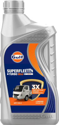 Gulf SUPER FLEET TURBO MINI 15W-40 Mini Truck Multi-Grade Engine Oil(0.5 L, Pack of 1)