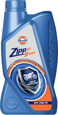 Gulf ZIPP 4T SMART 20W40 2 Wheeler Bike Engine Oil High Performance Engine Oil(900 ml, Pack of 1)