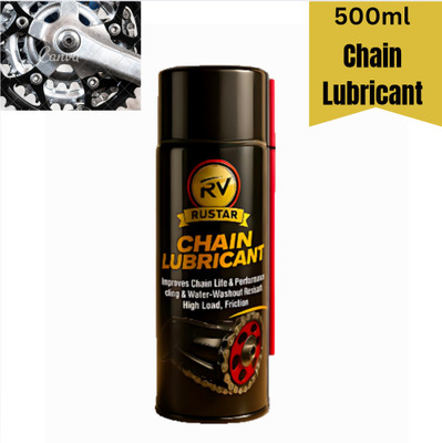 RVRustar Bike Chain Lube/Lubricant Spray for all chains |Lubrication |Rust & Corrosion Protection |Prevent Chain Breakage| Chain Oil(500 ml, Pack of 1)