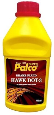 PL SUPER PALCO HAWK DOT-3 Non Petroleum Base Brake Fluid for Cars, Trucks, Buses, Tractors, Trailers etc. Brake Oil(500 ml, Pack of 1)