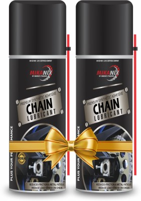 Moto Genius Combo of Bike Chain Lube / Lubricant Spray Cleaner For All Chain Type | Rust & Corrosion protection | Prevent Chain Breakage | Noise Chain Oil(1000 ml, Pack of 2)