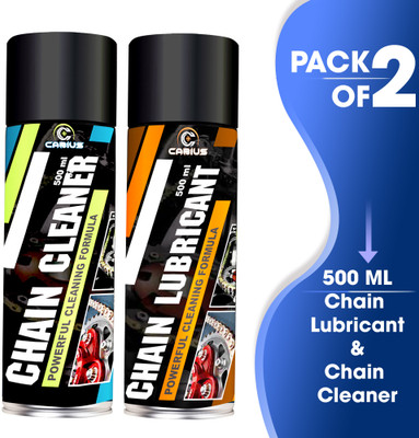 CABIUS Chain Lube and Chain Cleaner Lubricant Spray 500 ML ( Each ) 500ml Chain Lubricant With Chain Cleaner 500ml Chain Oil(1000 ml)