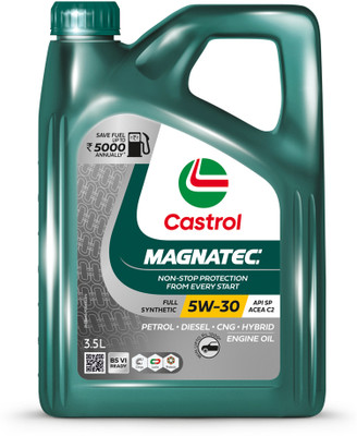 Castrol MAGNATEC 5W-30 API SP ACEA C2 | NON-STOP PROTECTION FROM EVERY START Full-Synthetic Engine Oil(3.5 L, Pack of 1)