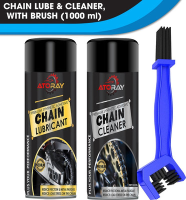Atoray Bike Chain Cleaner | Degreaser Spray For Motorbike & Bicycle | With Cleaning Brush | Shines & Protects | Prevent Chain Breakage | Noise Chain Oil(1000 ml, Pack of 3)