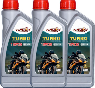 trivor TURBO 10W30 900ML P3 TURBO 10W30 APS-SN 900ml High Performance Synthetic bike Engine Oil High Performance Engine Oil(900 ml, Pack of 3)