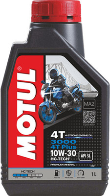 MOTUL 3000 4T PLUS 10W30 ENGINE OIL - 1 L 10W30 Full-Synthetic Engine Oil(1 L, Pack of 1)