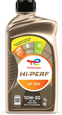 Total Energies Hi-PERF 700 10W-30 Synthetic Blend Engine Oil(1 L)