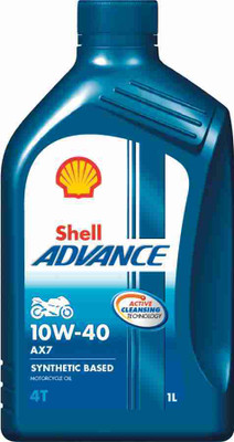 Shell Advance 10W-40 API SN MA2 Ax7 synthetic for Bike SHELL ADVANCE Ax7 SYNTHETIC ENGINE OIL FOR BIKE Synthetic Blend Engine Oil(1 L, Pack of 1)