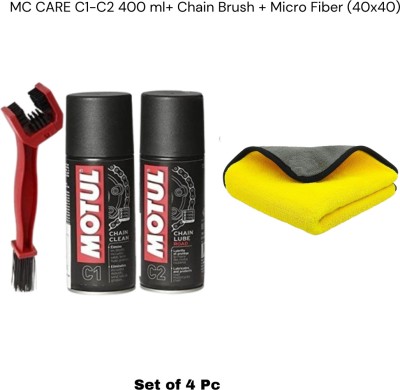 MOTUL MC CARE C1 CLEAN C2 LUBE 400ml MC CARE C1-C2 CHAIN CLEAN-LUBE ROAD Chain Oil(800 ml, Pack of 4)