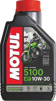 MOTUL 5100 4T10W-30 Techno Ester Synthetic Blend Engine Oil(1 L, Pack of 1)
