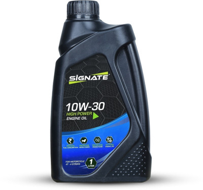 Signate 10W-30 4T Motorcycle Engine Oil | Power Formula For Synthetic Blend Engine Oil(1 L, Pack of 1)