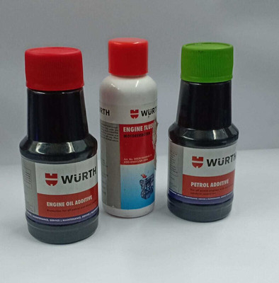 Wurth W-Combo of Engine Petrol And Engine Flush (For Bike)_nx Combo of Engine Petrol And Engine Flush (For Bike) High-Mileage Engine Oil(0.15 L, Pack of 3)