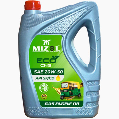 Mizol New_Premium Quality 3L SAE 20W50 API SF/CD ECO CNG Heavy Duty Engine Oil(3000 ml, Pack of 1)