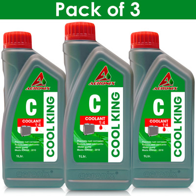 Aeronix Cool king 1:4 Expert Radiator coolant water Coolant Green(1000 ml, Pack of 3)