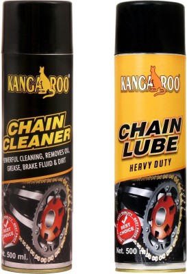 KANGAROO c Chain Lube and Chain Cleaner Lubricant Spray 500 ml Each Chain Oil(1 L, Pack of 2)