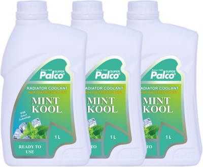 PL SUPER PALCO MINT KOOL Radiator Coolant 1 Litre Ethylene Glycol Based Coolant for Diesel Petrol Engine Cars Excellent Cooling Properties Non Corrosive Low Freezing Point Coolant(3 L, Pack of 3)