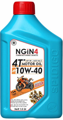 SPIDIGO NGIN10W401L 4T 10W40 API SN HIGH PERROFMANCE Full-Synthetic Engine Oil(1 L, Pack of 1)