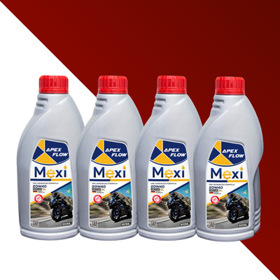 Mexi Apex Flow 900ML (Pack of 4) (M04) 20W40 SL Multi-Grade Engine Oil(900 ml, Pack of 4)
