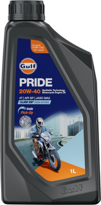 Gulf Pride 4T Ultra Plus 20W-40 2 Wheeler Bike High Performance Engine Oil(1 L)