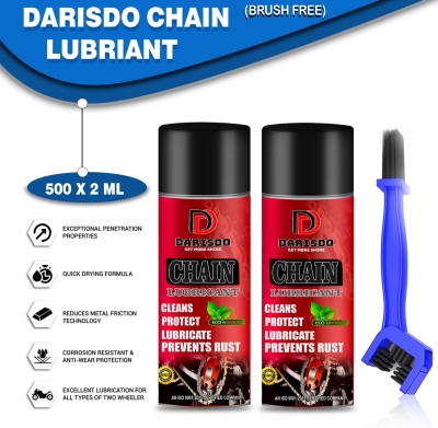 Darisdo Chain Lubricant Fight Grime Chain Clean Chain Lube With Brush Good Quality 1000ml (Pack of 2) Chain Oil(1000 ml)