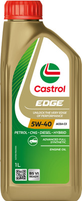 Castrol EDGE 5W-40 Advanced Full Synthetic Engine Oil for Cars | ACEA C3 | Full-Synthetic Engine Oil(1 L, Pack of 1)