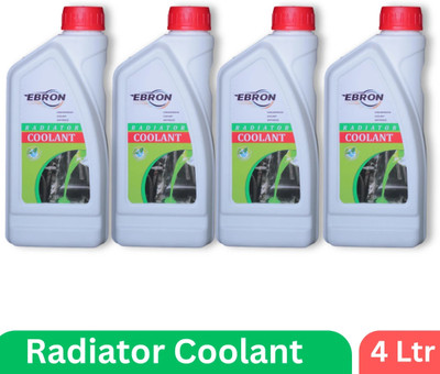 EBRON Radiator Antifreeze Coolant, Tropical Formula Engine Coolant, For bike & car, 4L Coolant Green(1 L, Pack of 4)