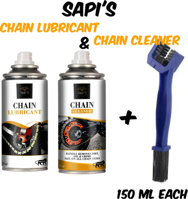 SAPI'S ChainLubeWith-Cleaning-Brush ChainLube-&-ChainCleanerWith-Brush Chain Oil(300 ml, Pack of 2)