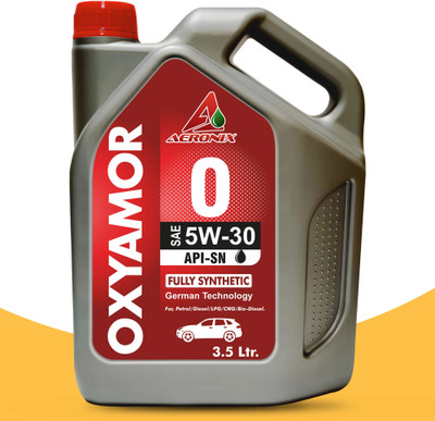 Aeronix OXYAMOR 5W-30 API-SN Advance Engine oil to make your engine smooth and high - efficient High-Mileage Engine Oil(3.5 L, Pack of 1)