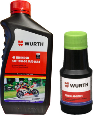 Wurth SAE 10W-30 1000 ML & PETROL ADDITIVE 50 ML High-Mileage Engine Oil(1050 ml)