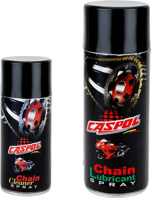 Caspol Chain Lube & Cleaner Spray Chain Lube and Chain Cleaner Combo Chain Oil(550 ml, Pack of 2)