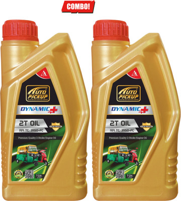 AUTO PICKUP Premium 1+1 Combo Pack Of 2 Dynamic Plus 2 Stroke Engine Oil 2T Oil API TC, JASO-FC High Performance Engine Oil(1 ml, Pack of 2)