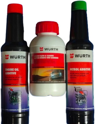 Wurth W-Engine Oil Additive, Petrol Additive and Engine Flush & Cleaner Combo_nx High Performance Engine Oil(750 ml)