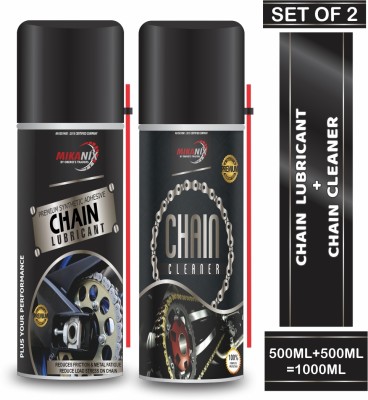 Moto Genius Premium Bike Chain Lubricant and Chain Cleaner Spray For Motorcycle and Bicycle Chain Oil(1000 ml, Pack of 2)