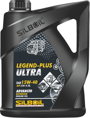 SILBOIL LEGEND-PLUS ULTRA SAE 15W-40 (API SL/CH-4 Certified) | Advanced High-Mileage Multi-Grade Engine Oil(3 L, Pack of 1)
