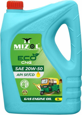 Mizol New_Premium Quality 3L SAE 20W50 API SF/CD ECO CNG Heavy Duty Engine Oil(3000 ml, Pack of 1)